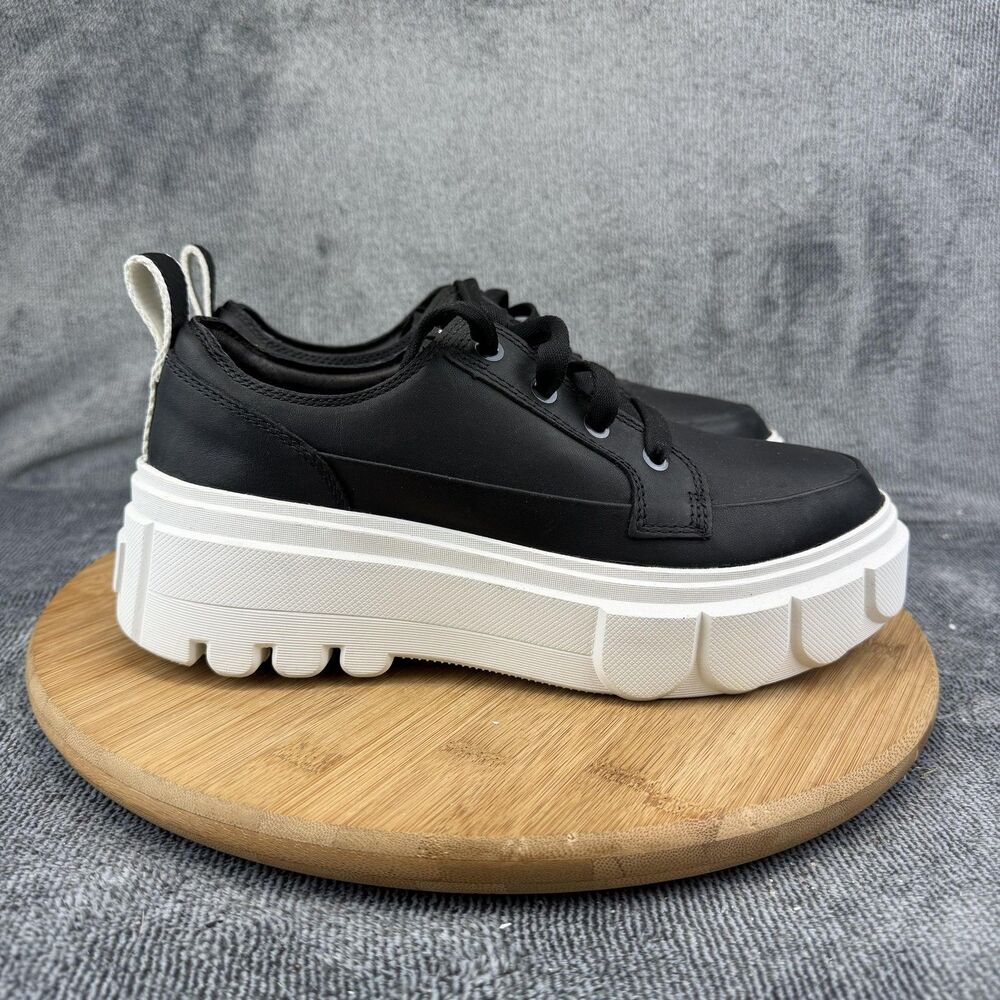 Sorel Shoes Womens Size 8.5 Black Chunky Platform Walking Sneakers NL5017-010